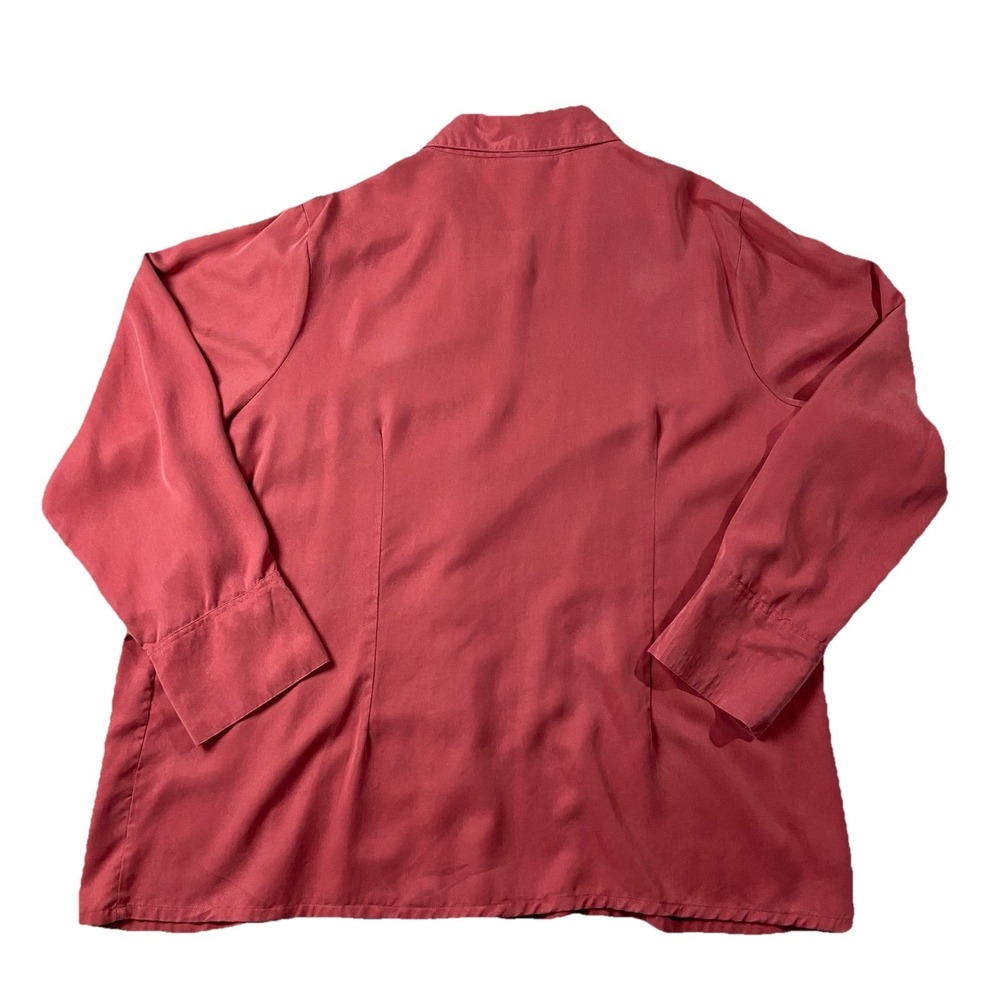 Soft Surroundings 100% Tencel Button Up Blouse Women's 3X Pink Lagenlook Artsy M - Picture 11 of 11